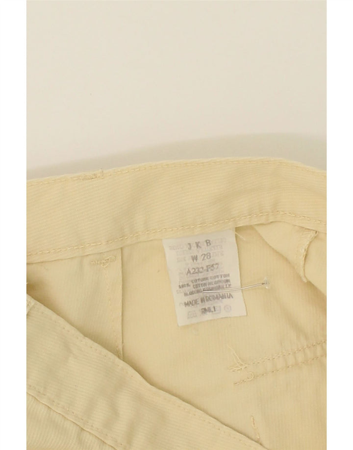 VINTAGE Womens Cargo Shorts W28 Medium  Yellow Striped Cotton Vintage Vintage and Second-Hand Vintage from Messina Hembry 