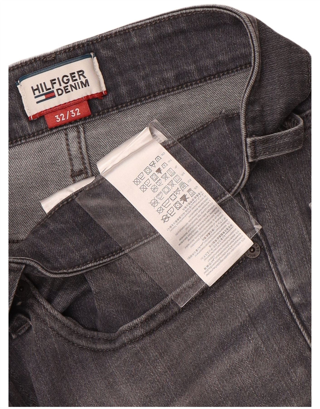 TOMMY HILFIGER Ανδρικό Slim Jeans W32 L32 Γκρι βαμβακερό