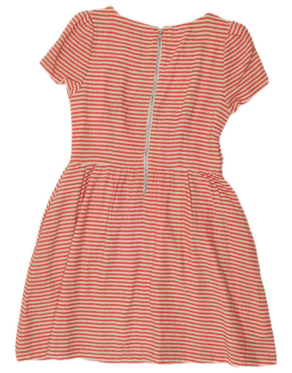 Juicy Couture Γυναικείο φόρεμα Α-γραμμής Ηνωμένου Βασιλείου 10 μικρό κόκκινο ριγέ βαμβακερό