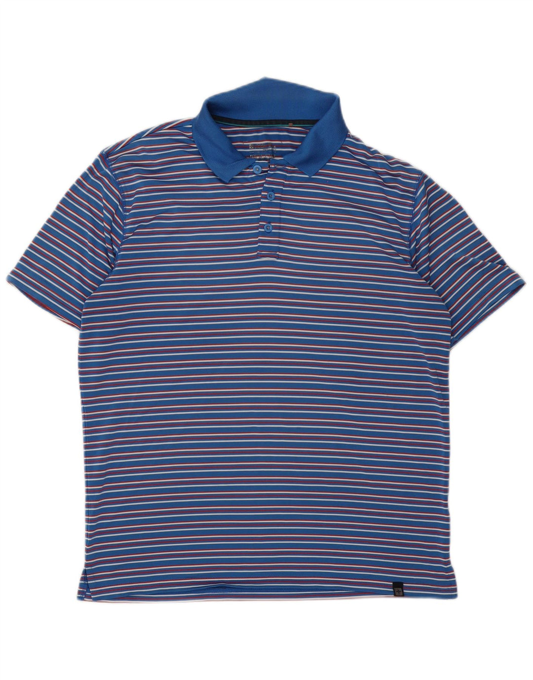 Mountain Warehouse Ανδρικό IsoCool Πόλο Μπλουζάκι Μεσαίο Μπλε Ριγέ