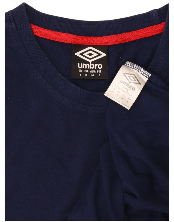 Ανδρικό T-Shirt Umbro Top Μικρό Navy Blue από βαμβάκι
