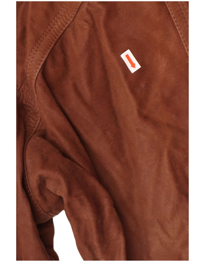 VINTAGE Ανδρικό Δερμάτινο Παλτό IT 50 Μεγάλο Καφέ