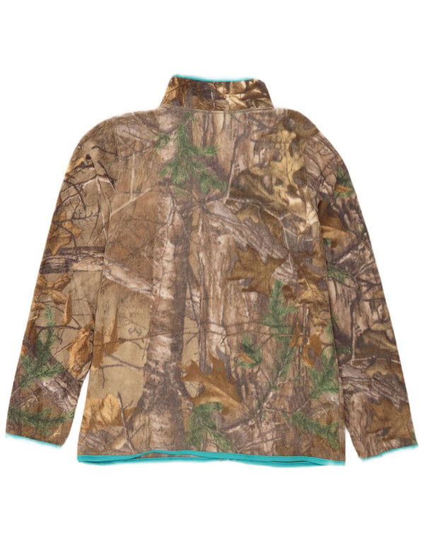 REALTREE Γυναικείο Fleece Jacket US 4/6 Small Brown Colourblock