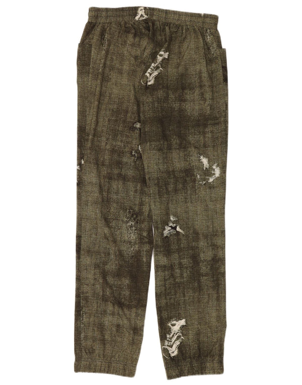 AUSTRALIAN L'ALPINA Mens Graphic Trousers IT 50 Large W30 L30 Khaki