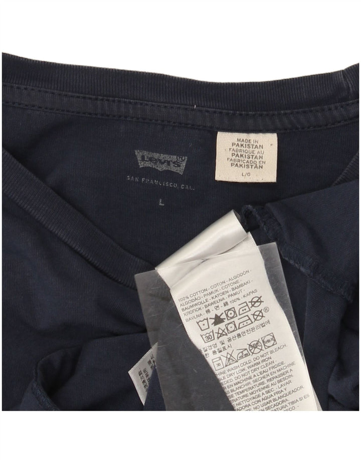Ανδρικό γραφικό μπλουζάκι LEVI'S Top Large Navy Blue από βαμβάκι