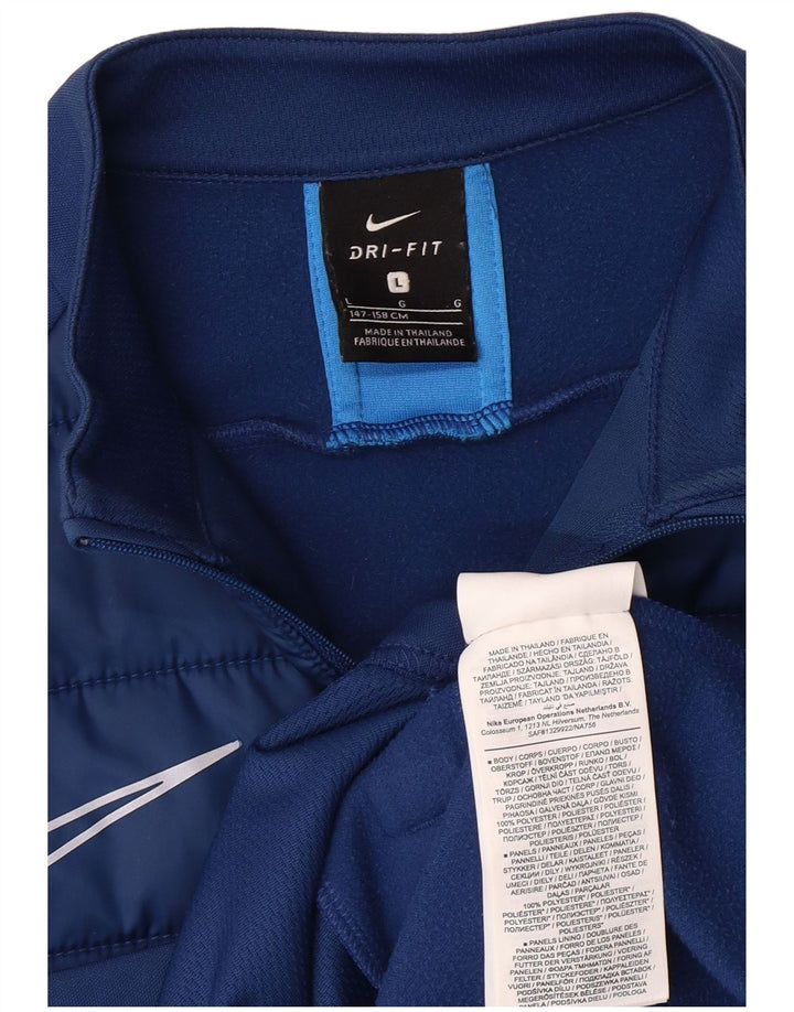 NIKE Boys Dri Fit πουλόβερ αθλητική φόρμα 12-13 ετών μεγάλο μπλε