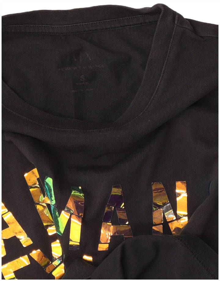 Ανδρικό γραφικό μπλουζάκι Armani Exchange Top Small Black