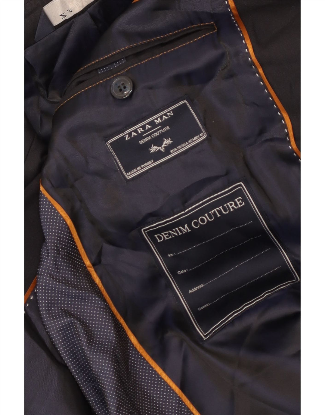 ZARA Ανδρικό σακάκι μπλέιζερ με 2 κουμπιά EU 50 Medium Navy Blue