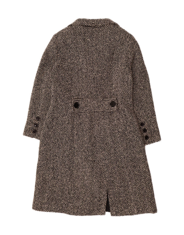 MIRELLA MORI Γυναικείο υπερμεγέθη πανωφόρι UK 18 XL Μαύρο μαλλί ψαροκόκαλο