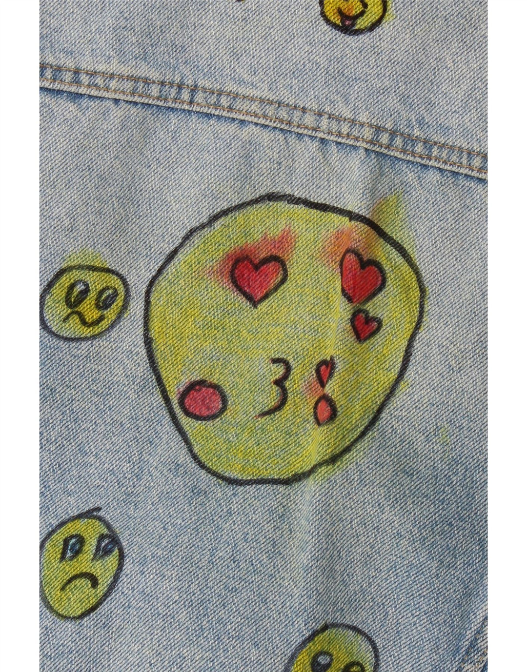 Zara Girls Graphic Τζιν Μπουφάν 8-9 Χρόνια Μπλε