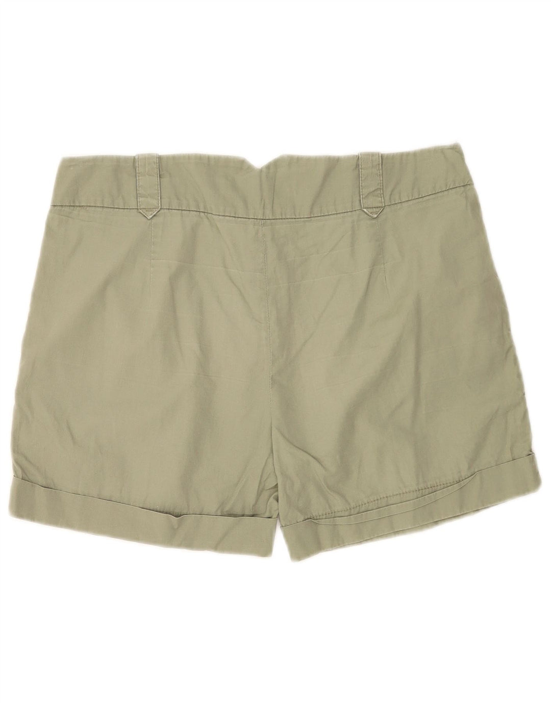 Zara Γυναικείο σορτς Chino με καρφίτσα μεσαίο W28 πράσινο βαμβακερό