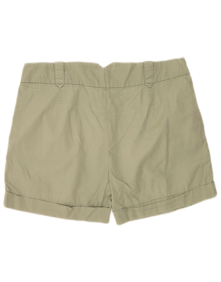 Zara Γυναικείο σορτς Chino με καρφίτσα μεσαίο W28 πράσινο βαμβακερό
