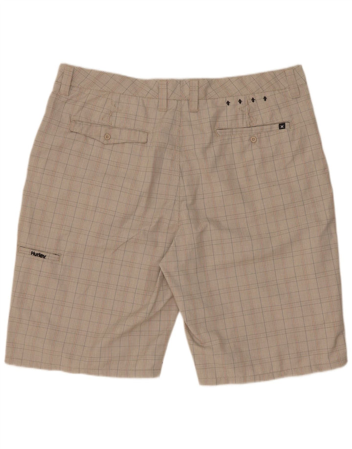Ανδρικό σορτς Cargo Hurley W38 XL Grey Check Polyester