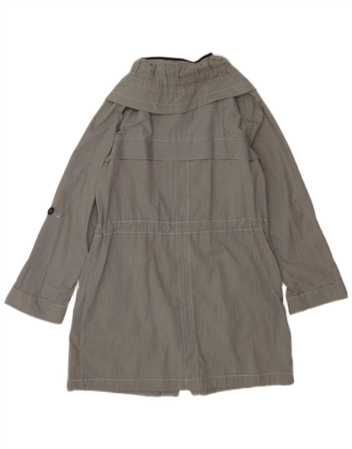 Marks & Spencer Γυναικεία καμπαρντίνα υπερμεγέθη UK 10 Small Grey Pinstripe
