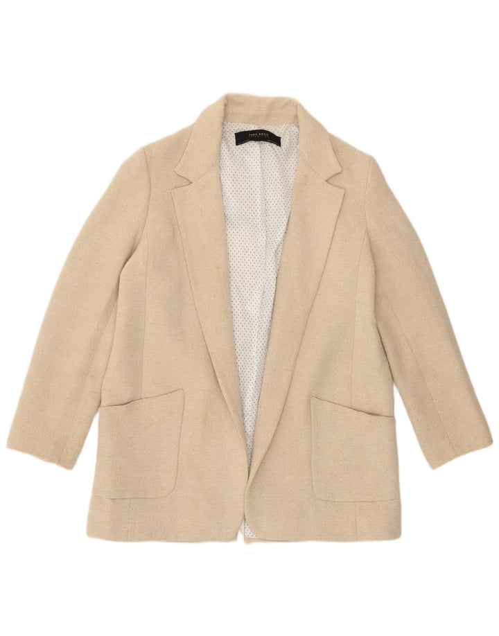 Zara Γυναικείο Open Blazer Jacket UK 16 Large Off White