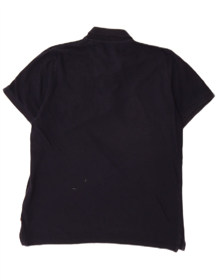 Ανδρικό μπλουζάκι πόλο Jack & Jones Μικρό Βαμβακερό Navy Blue