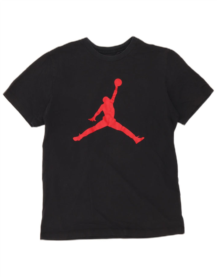 Jordan Ανδρικό γραφικό T-Shirt Top Μικρό μαύρο βαμβακερό
