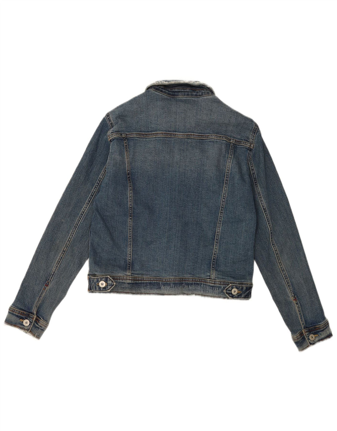 Zara Γυναικείο Τζιν Μπουφάν UK 16 Large Blue Cotton