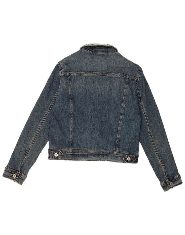 Zara Γυναικείο Τζιν Μπουφάν UK 16 Large Blue Cotton
