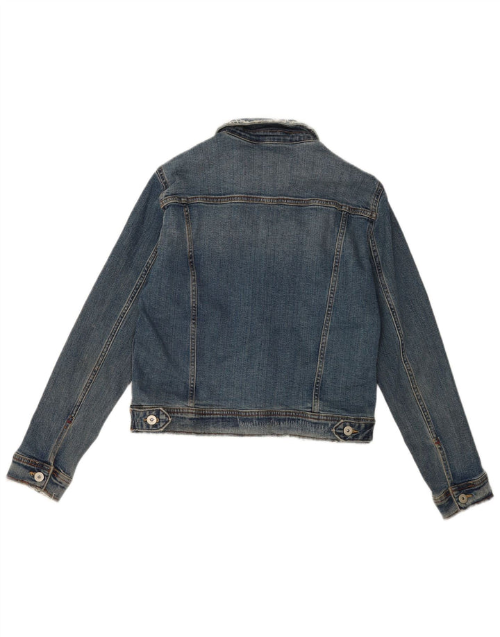 Zara Γυναικείο Τζιν Μπουφάν UK 16 Large Blue Cotton