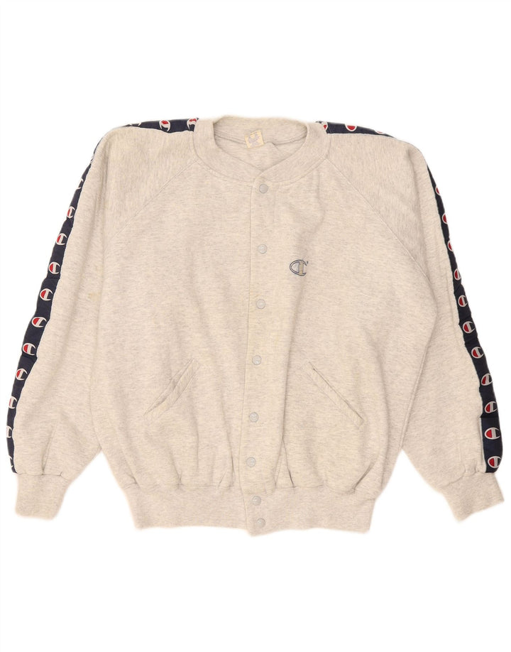 Ανδρική φόρμα Champion Graphic Top Jacket Μεγάλο γκρι χρώμα, βαμβακερό