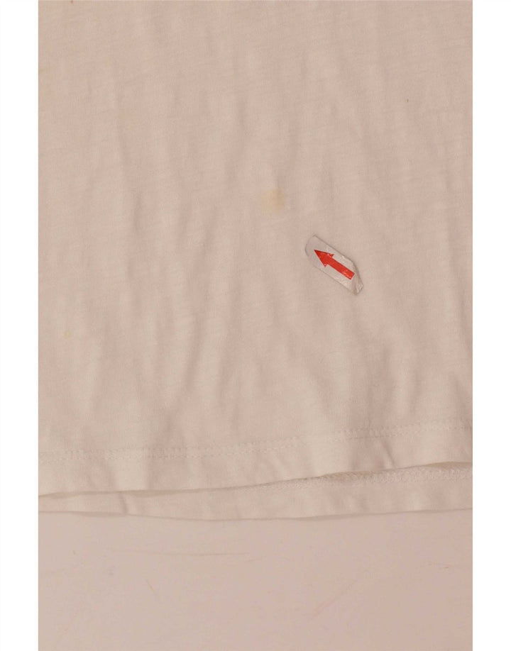 Γυναικείο T-Shirt Levi's Top UK 14 μεσαίο λευκό βαμβακερό