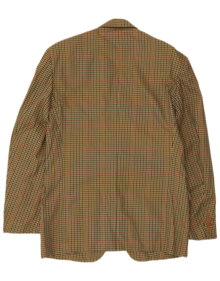 Monza Ανδρικό Μπουφάν Blazer με 2 Κουμπιά IT 48 Medium Khaki Gingham Cotton