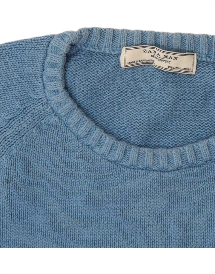 Zara Ανδρικό πουλόβερ με λαιμόκοψη μεγάλο πολύχρωμο ριγέ