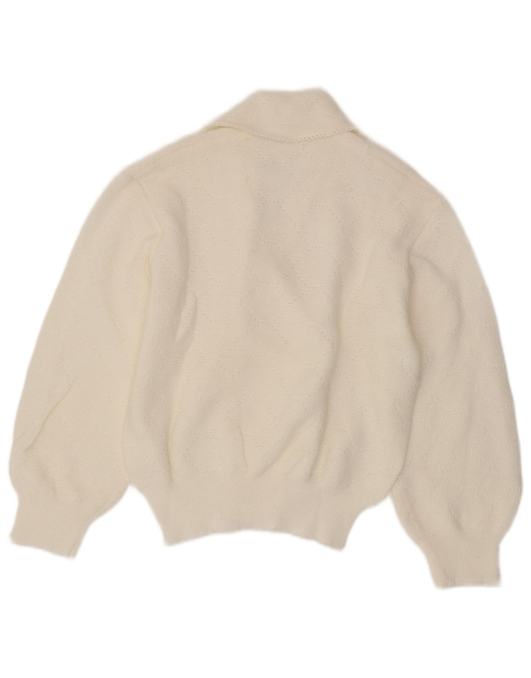 Vintage γυναικεία ζακέτα πουλόβερ UK 12 Medium White