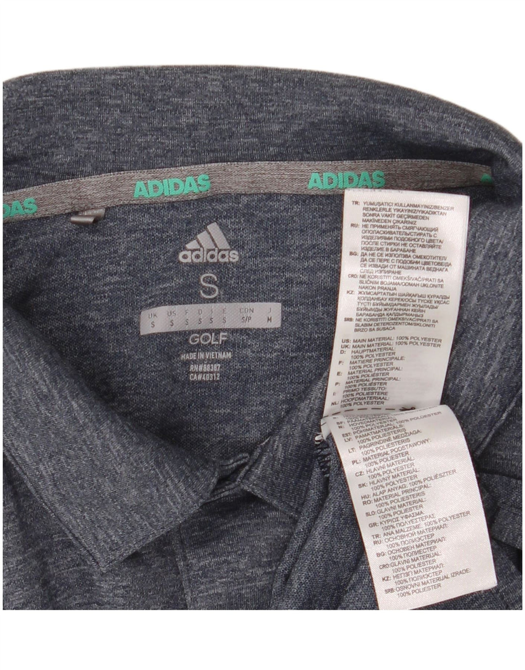 Ανδρικό πουκάμισο Adidas Golf Polo Μικρό Μπλε Πολυεστέρας