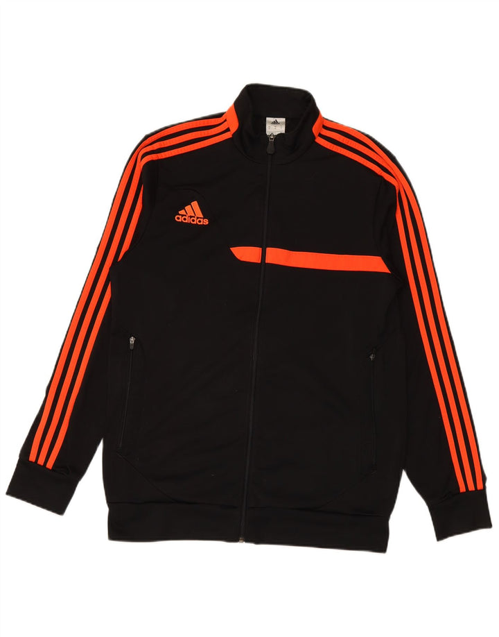 Ανδρική φόρμα ADIDAS Μπουφάν μεσαίου μαύρου χρώματος πολυεστέρας