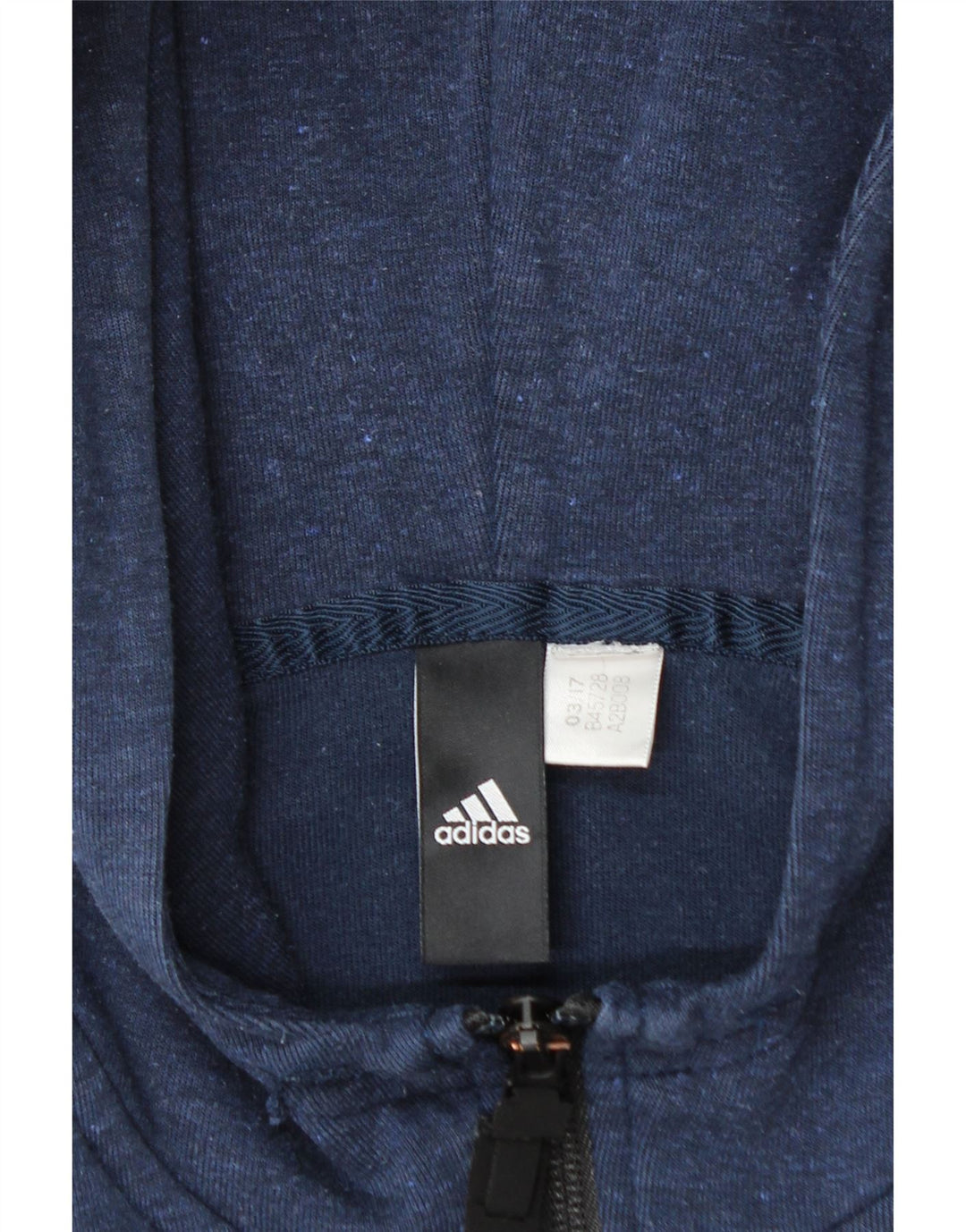 Ανδρικό πουλόβερ με κουκούλα με φερμουάρ Adidas Μικρό Navy Blue Flecked