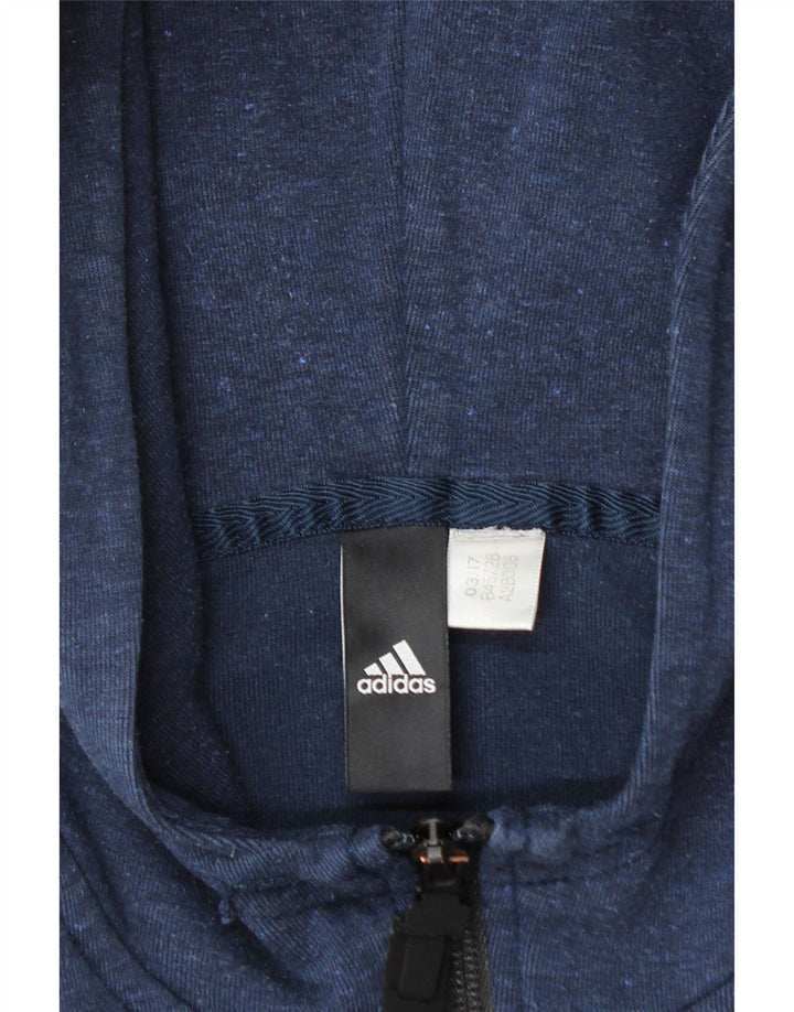Ανδρικό πουλόβερ με κουκούλα με φερμουάρ Adidas Μικρό Navy Blue Flecked