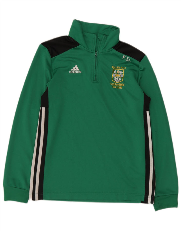 Γραφικό πουλόβερ φόρμας ADIDAS Boys Top 11-12 Years Green Colourblock