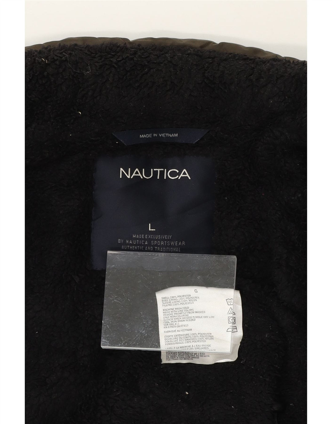 NAUTICA Mens Bomber Jacket UK 40 Large Brown Polyester Vintage Nautica and Second-Hand Nautica from Messina Hembry 