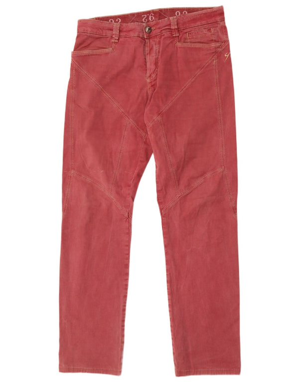 9.2 από Carlo Chionna Ανδρικό ίσιο καθημερινό παντελόνι W36 L33 Βαμβακερό μπορντό