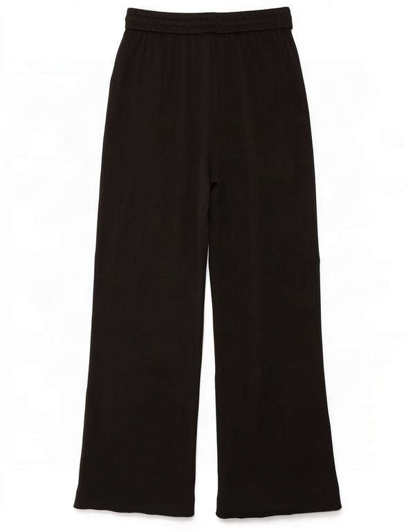 Zara Γυναικείο Ψηλόμεσο Φαρδύ παντελόνι UK 12 Medium W28 L31 Μαύρο