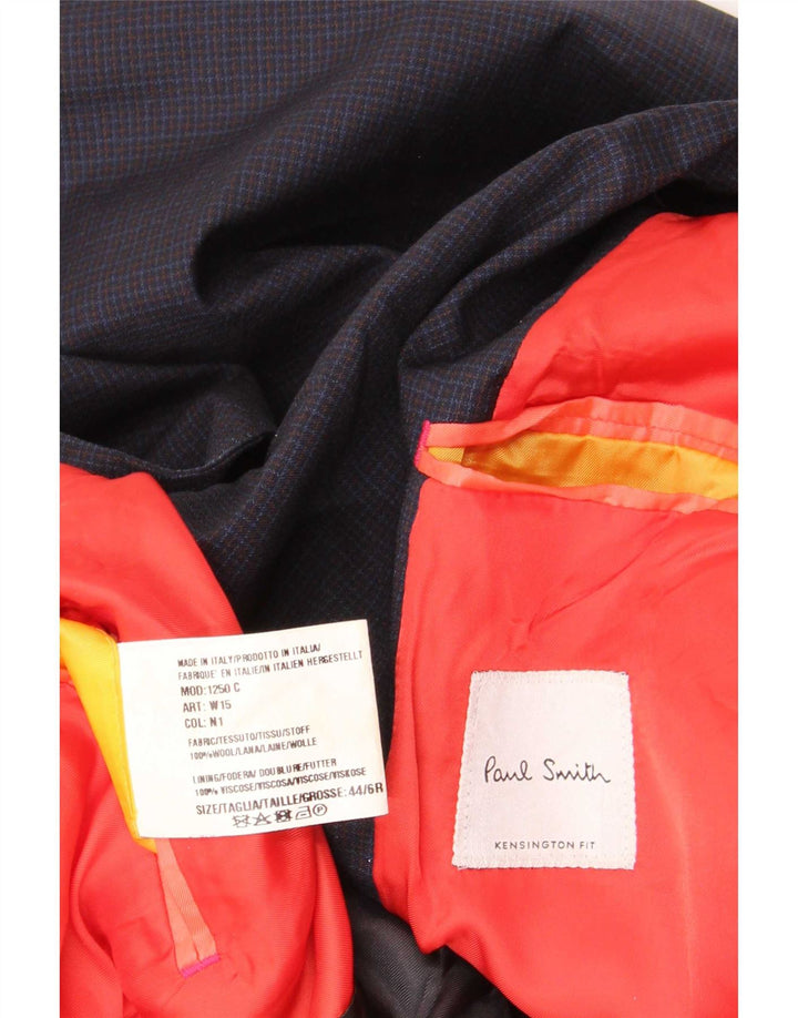 Paul Smith Ανδρικό μπουφάν σακάκι με 2 κουμπιά IT 44 XS Navy Blue Check Wool