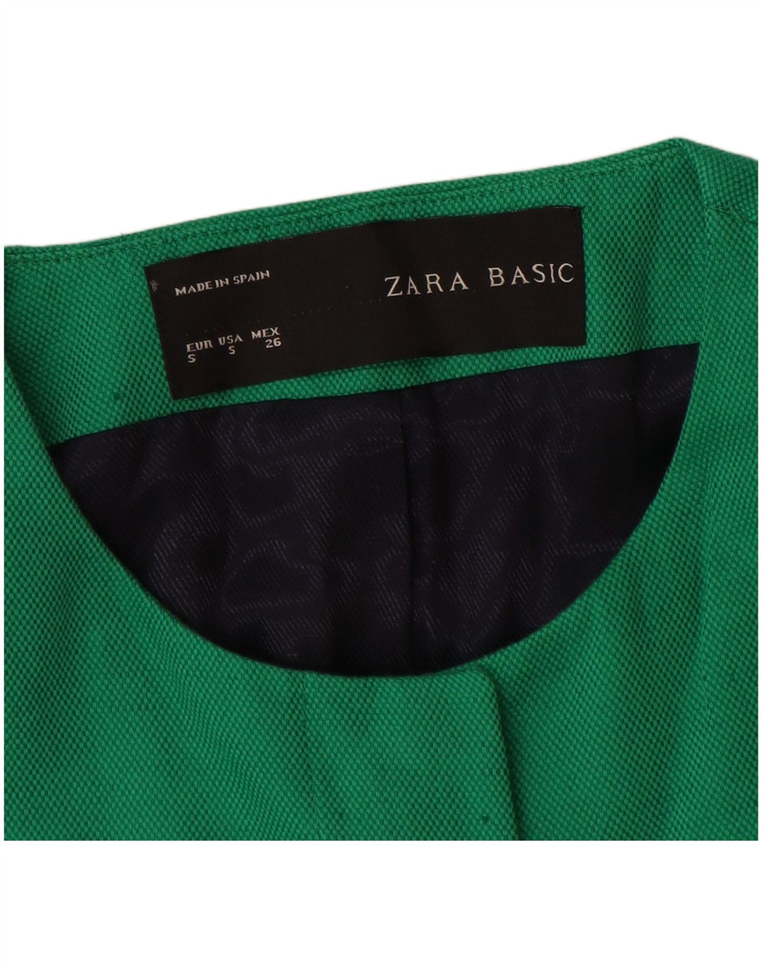 Zara Γυναικείο Πανωφόρι UK 10 Μικρό Πράσινο Βαμβακερό