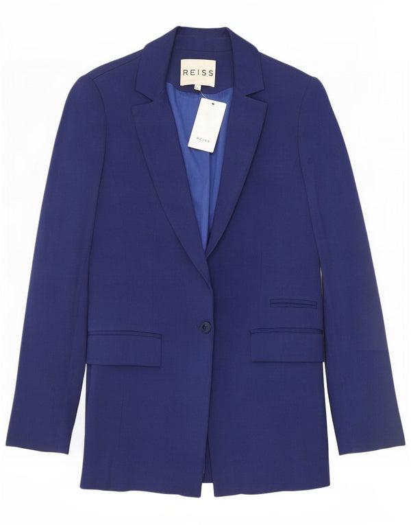 Reiss Γυναικείο σακάκι με 1 κουμπί UK 8 Small Blue Viscose
