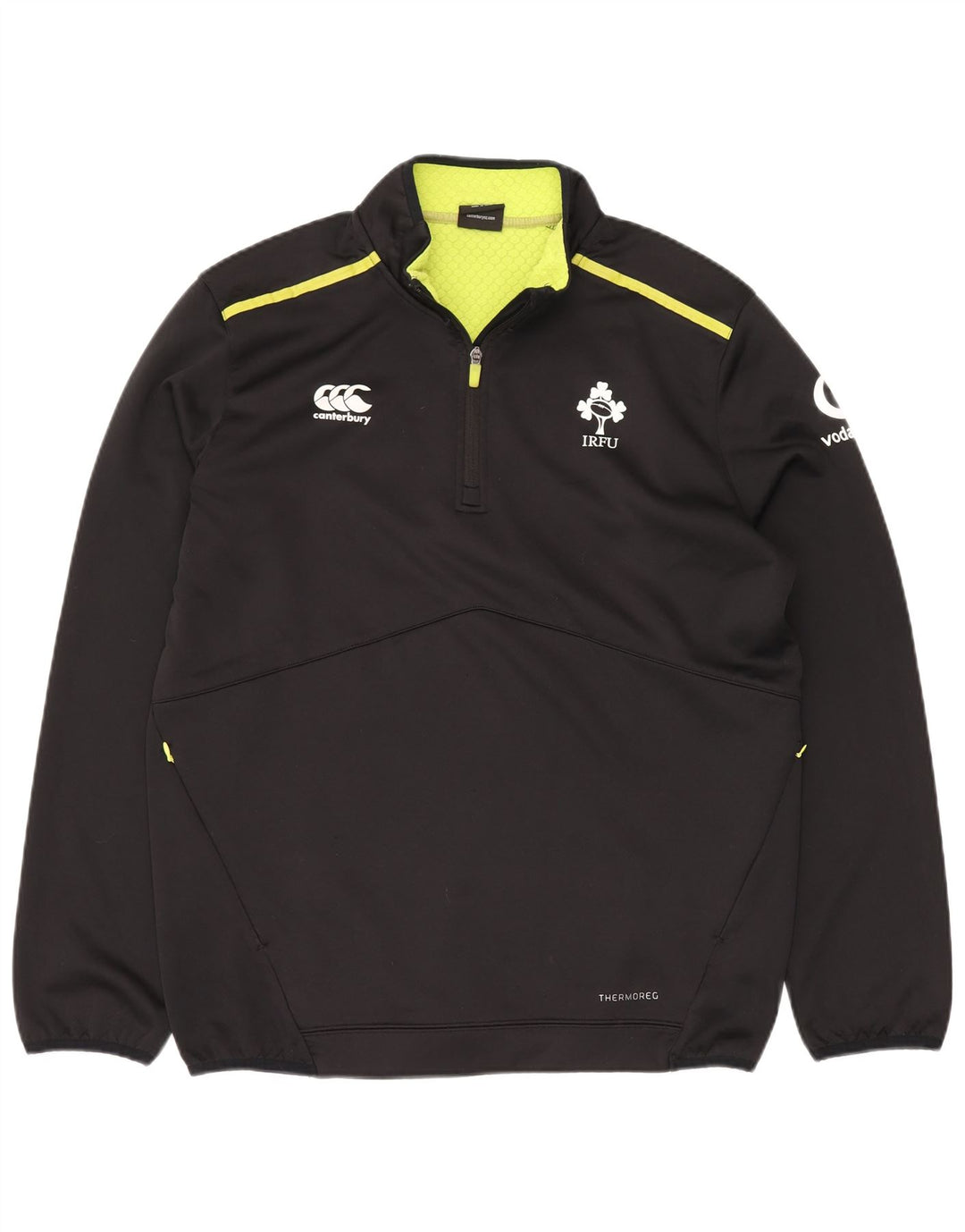 CANTERBURY Ανδρικό φούτερ με φερμουάρ IRFU γραφικό Jumper XL μαύρο πολυεστέρα