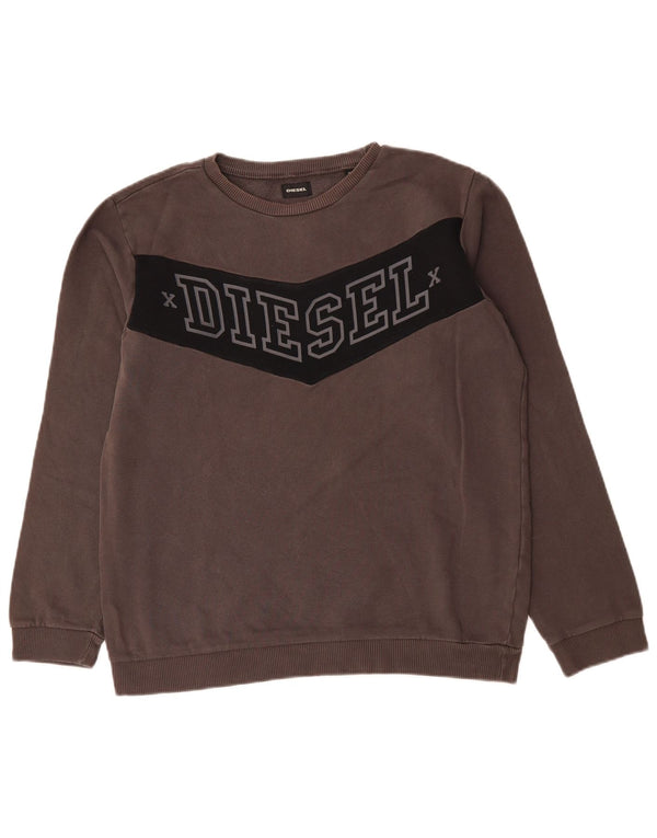 Ανδρικό γραφικό φούτερ Diesel Jumper Small Grey Colourblock