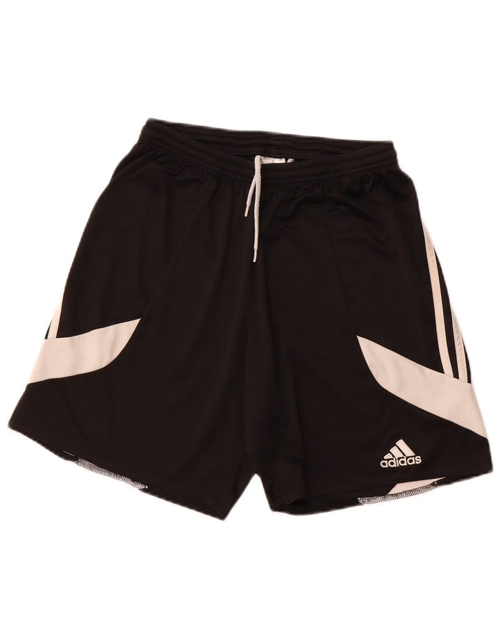 Ανδρικό αθλητικό σορτς ADIDAS Climalite, μεσαίο μαύρο χρώμα, πολυεστέρας