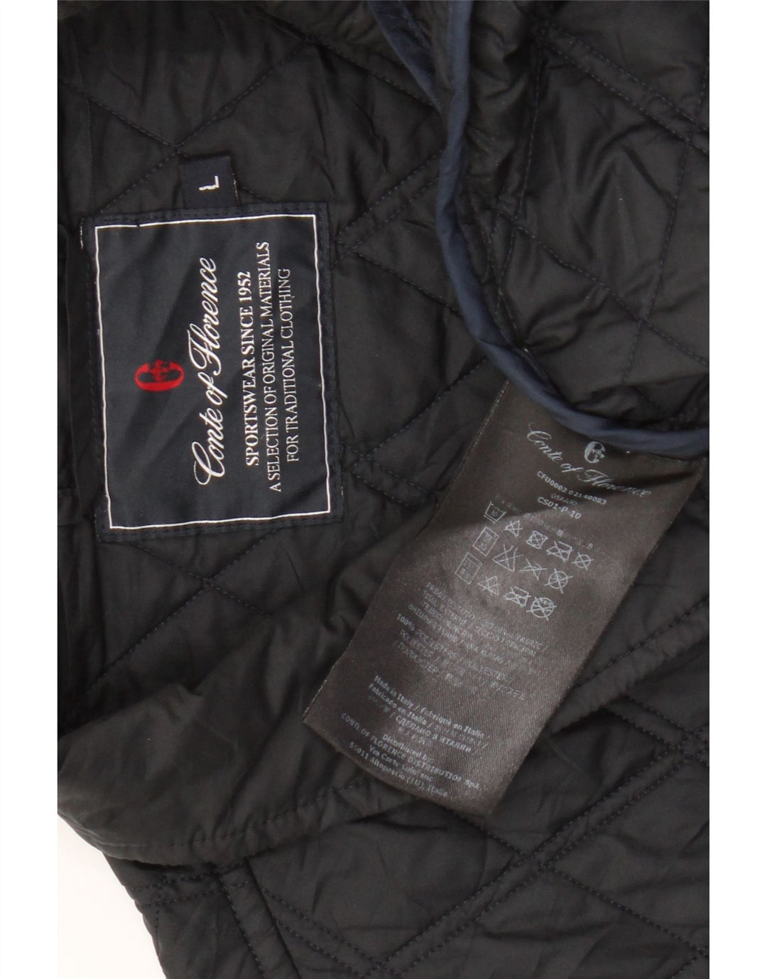 Conte of Florence Ανδρικά καπιτονέ Gilet UK 40 Large Navy Blue Polyester