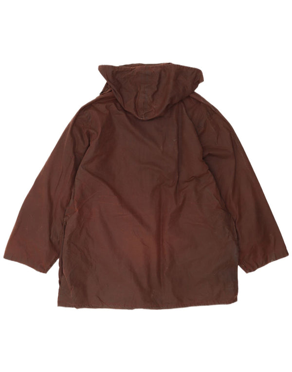 Hamilton Ανδρικό Country Wear Hooded Waxed Cotton Jacket UK 42 XL Brown