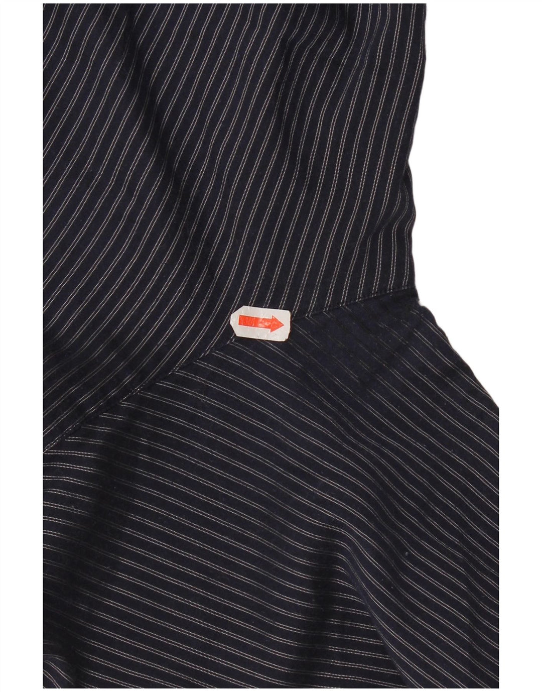 Armani Ανδρικό καρό πουκάμισο κανονικής εφαρμογής Μεγάλο μπλε ναυτικό ριγέ πολυεστέρα