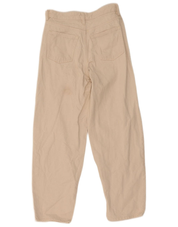 Cos Womens Crop ψηλό κωνικό τζιν W25 L26 Μπεζ βαμβακερό