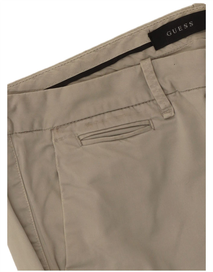 Ανδρικό παντελόνι Chino GUESS Slim W36 L33 Μπεζ βαμβακερό