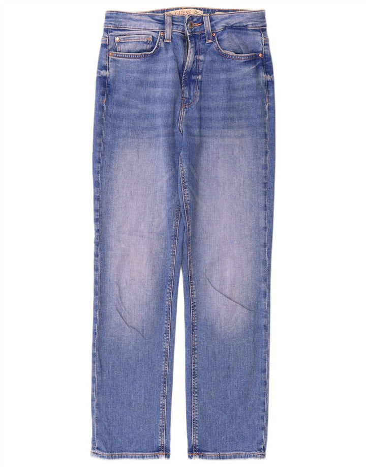 Guess Γυναικείο ίσιο τζιν W26 L28 Μπλε βαμβακερό