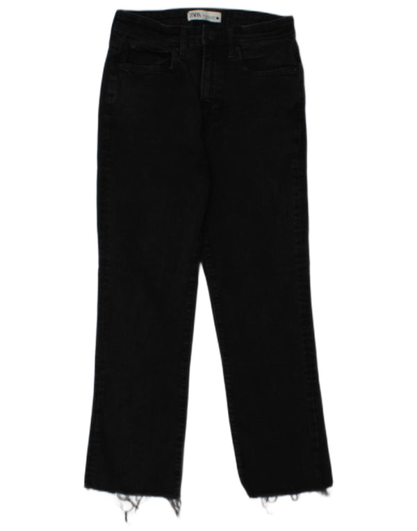 Zara γυναικείο τζιν ψηλόμεσο EU 38 Small W28 L25 μαύρο βαμβακερό